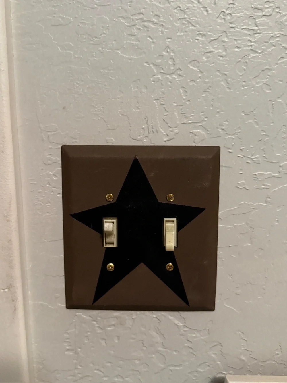 COUNTRY THEME Primitive Star Double Light Switch Cover (5)
